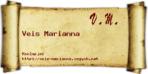 Veis Marianna névjegykártya
